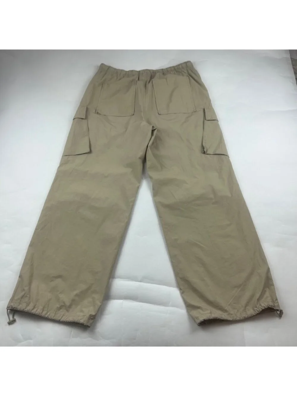 Universal Thread Khaki Poplin Canvas Wide Leg Cargo Pant M